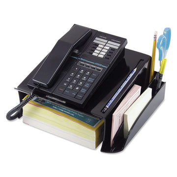 Universal® Recycled Telephone Stand And Message Center, 12.25 X 10.5 X 5.25, Black freeshipping - TVN Wholesale
